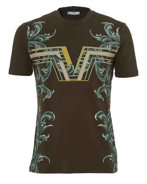 versus versace green shirt|Versace collection t shirts.